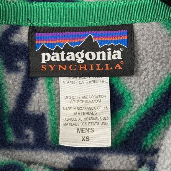 Patagonia Synchilla Aztec Snap T Fleece Pullover Mens XS - Picture 14 of 14